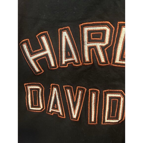 Harley Davidson Racing 2XL Thick Long Sleeve 3D Embroidered Logo Pullover Shirt - Picture 4 of 6